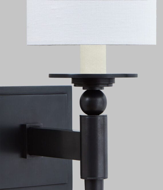 Detaljebilde av Candover vegglampe i bronse