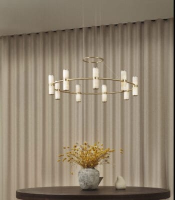 Lysekrone fra Anour over spisebord